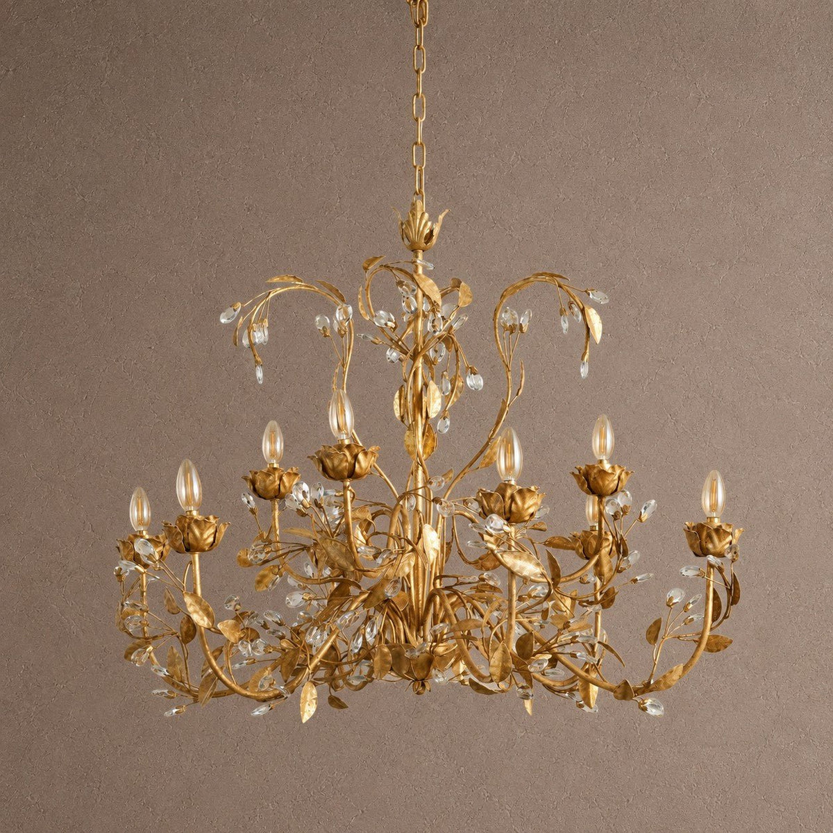 Noemi Round Chandelier - GOLD36"casivra