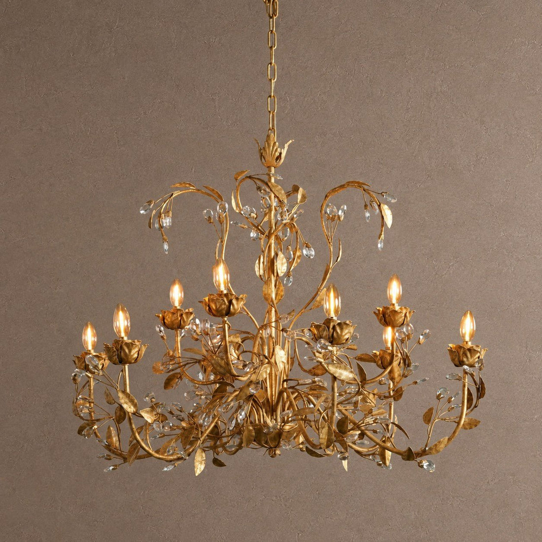 Noemi Round Chandelier - GOLD48"casivra
