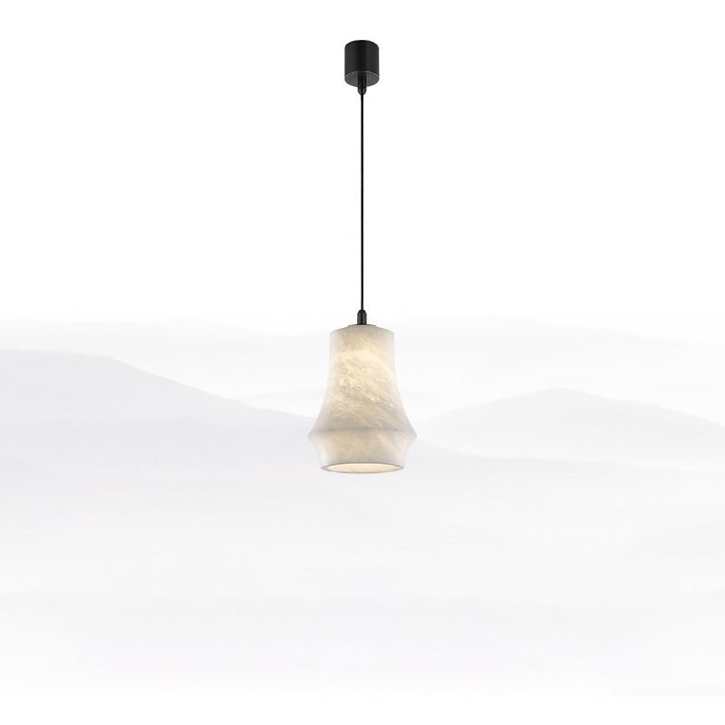 Nordic Alabaster and Brass Minimalist Pendant Light - Style Ccasivra