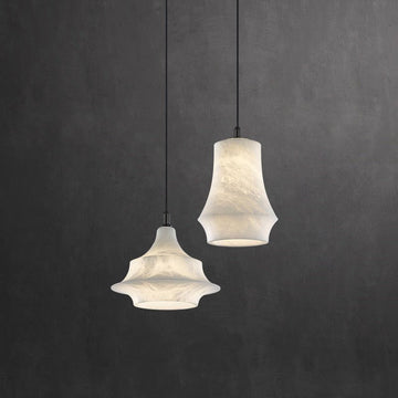 Nordic Alabaster and Brass Minimalist Pendant Light - Style Acasivra