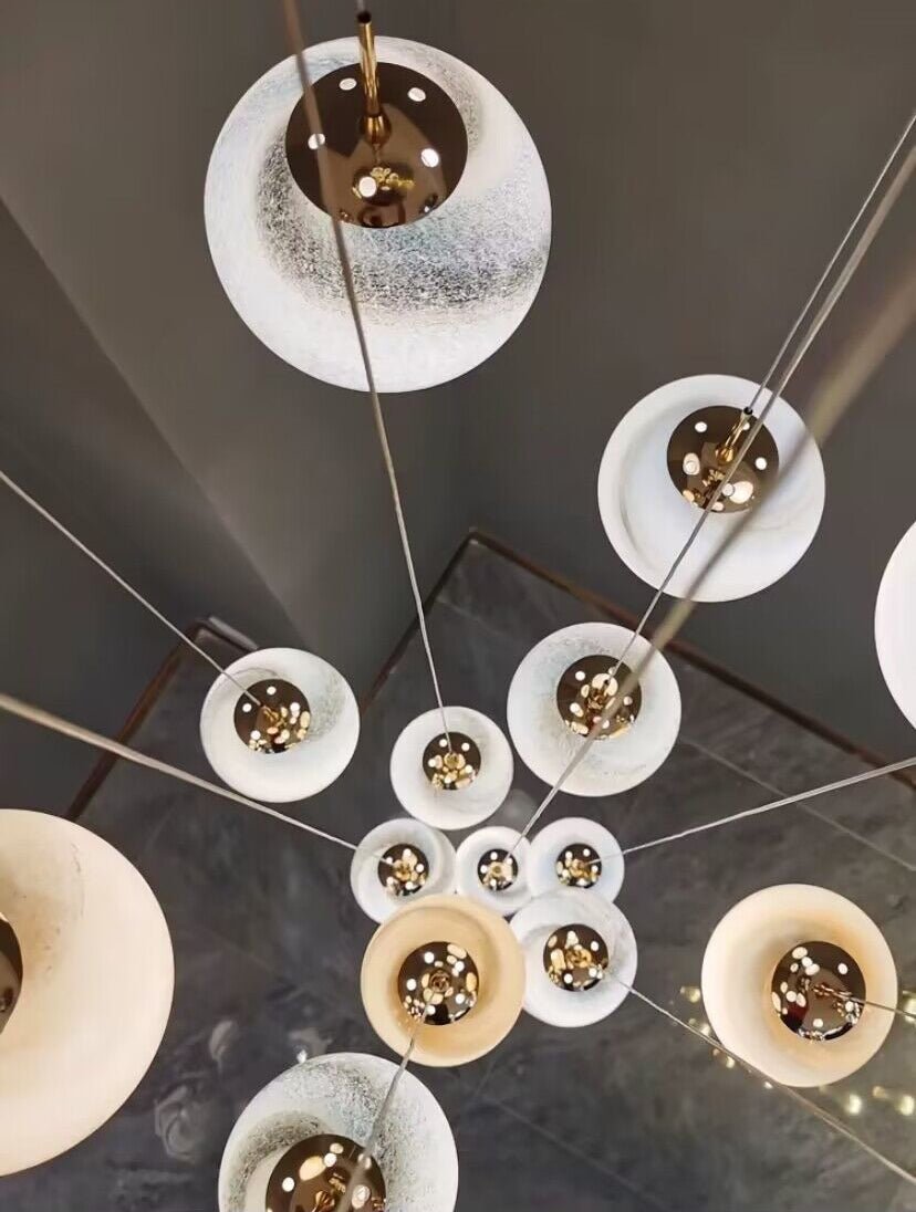 Nordic Planet Creative Long Ball Pendant Chandelier Staircase Foyer - 6 Lights: D11.8"*H78.7"casivra