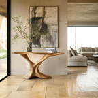 Mid Century Live Edge Entryway Table For Bedroom Decor And Display