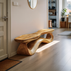 Solid Wood Live Edge Bench For Entryway Furniture Accent