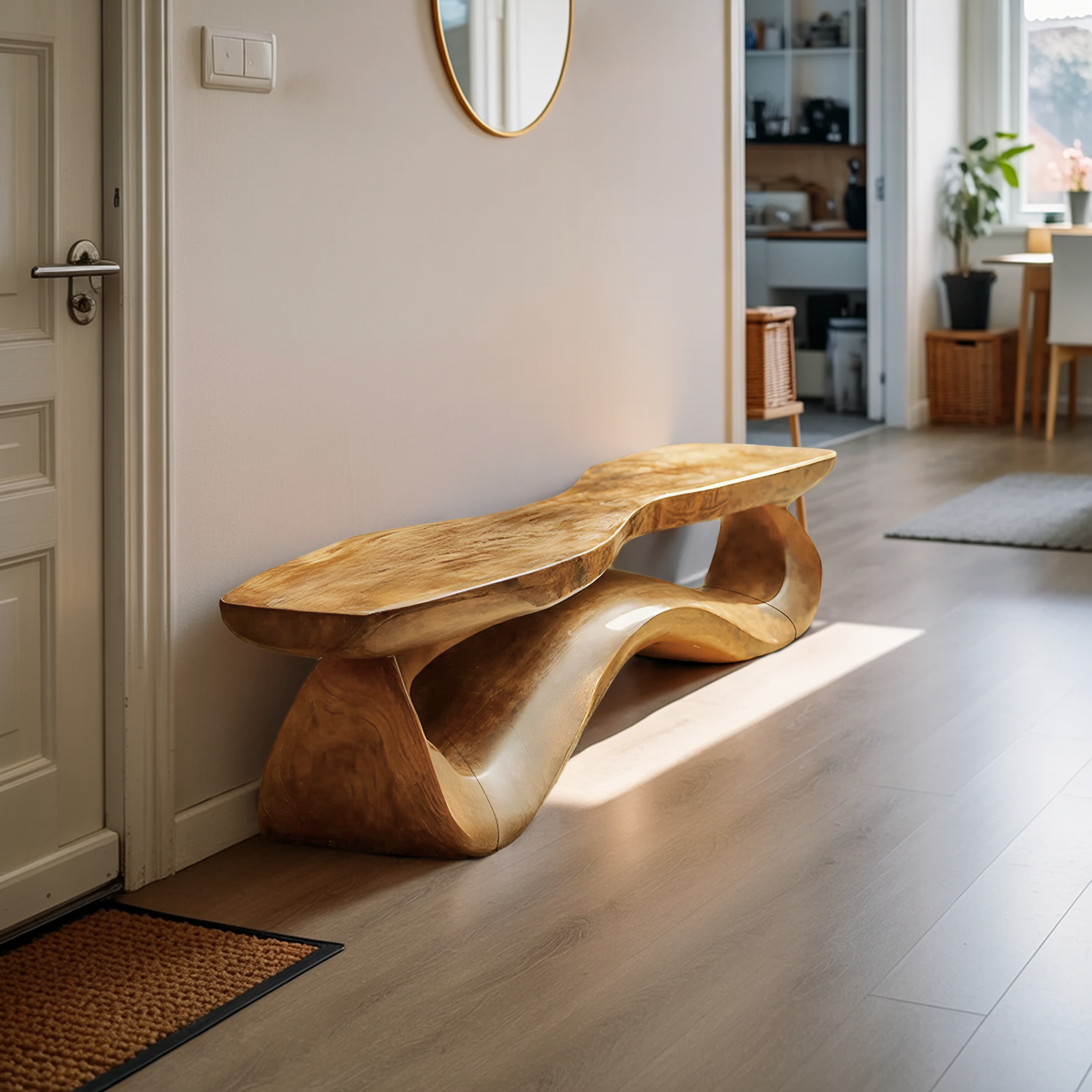 Solid Wood Live Edge Bench For Entryway Furniture Accent