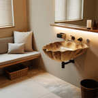 Handcrafted Solid Wood Wash Basin For Luxury Bathroom Furniture Decor