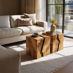 Handcrafted Solid Wood Low Coffee Table For Living Decor