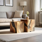 Handcrafted Solid Wood Square Table For Entryway Design