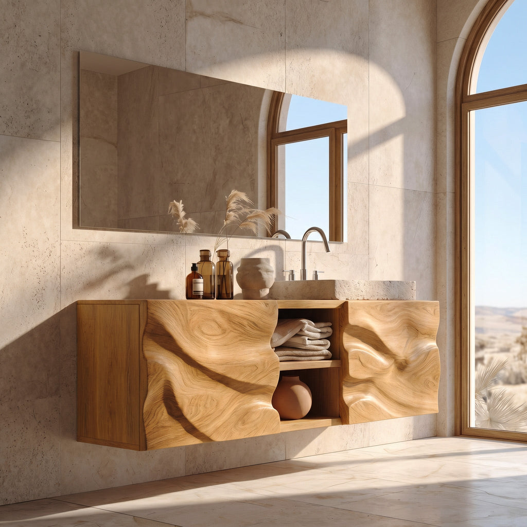 Handcrafted Wall Bathroom Vanity For Modern Bathroom