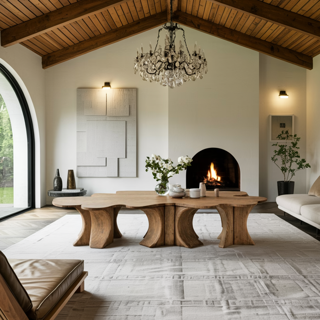 Rustic Coffee Table For Wooden Home Atmosphere