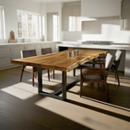 Furniture Decor Modern Live Edge Dining Table Clean Lines