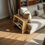 Farmhouse Wooden Side Table For Rustic Home Style