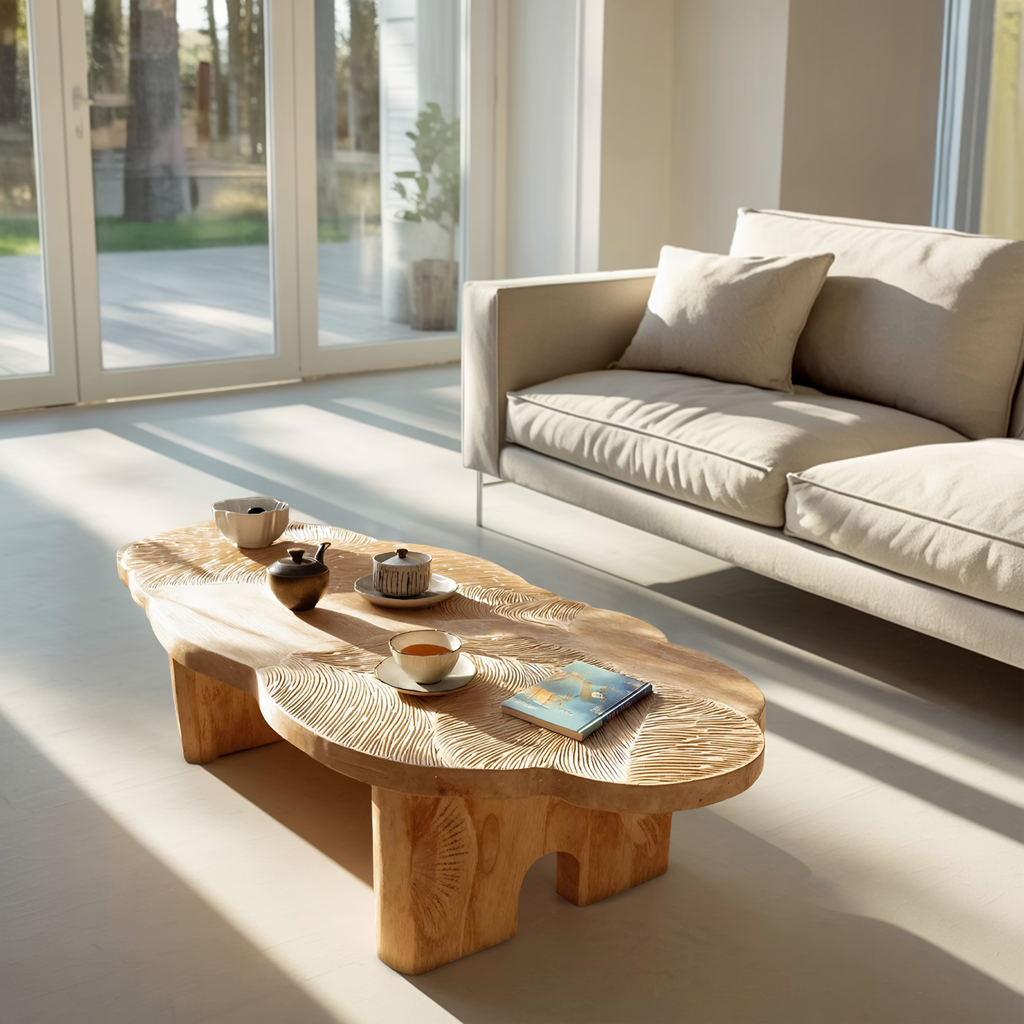 Handcrafted Modern Irregular Coffee Table For Living Room Decor