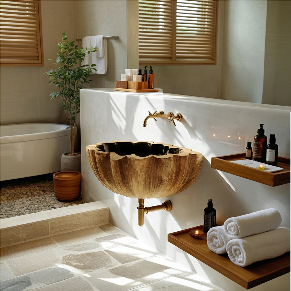 Modern Solid Wood Vanity Sink For Bathroom Furniture Decor