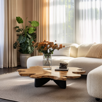 Farmhouse Solid Wood Table For Cozy Living Room