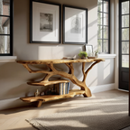 Handcrafted Solid Wood Console Table For Modern Entryway Furniture Decor