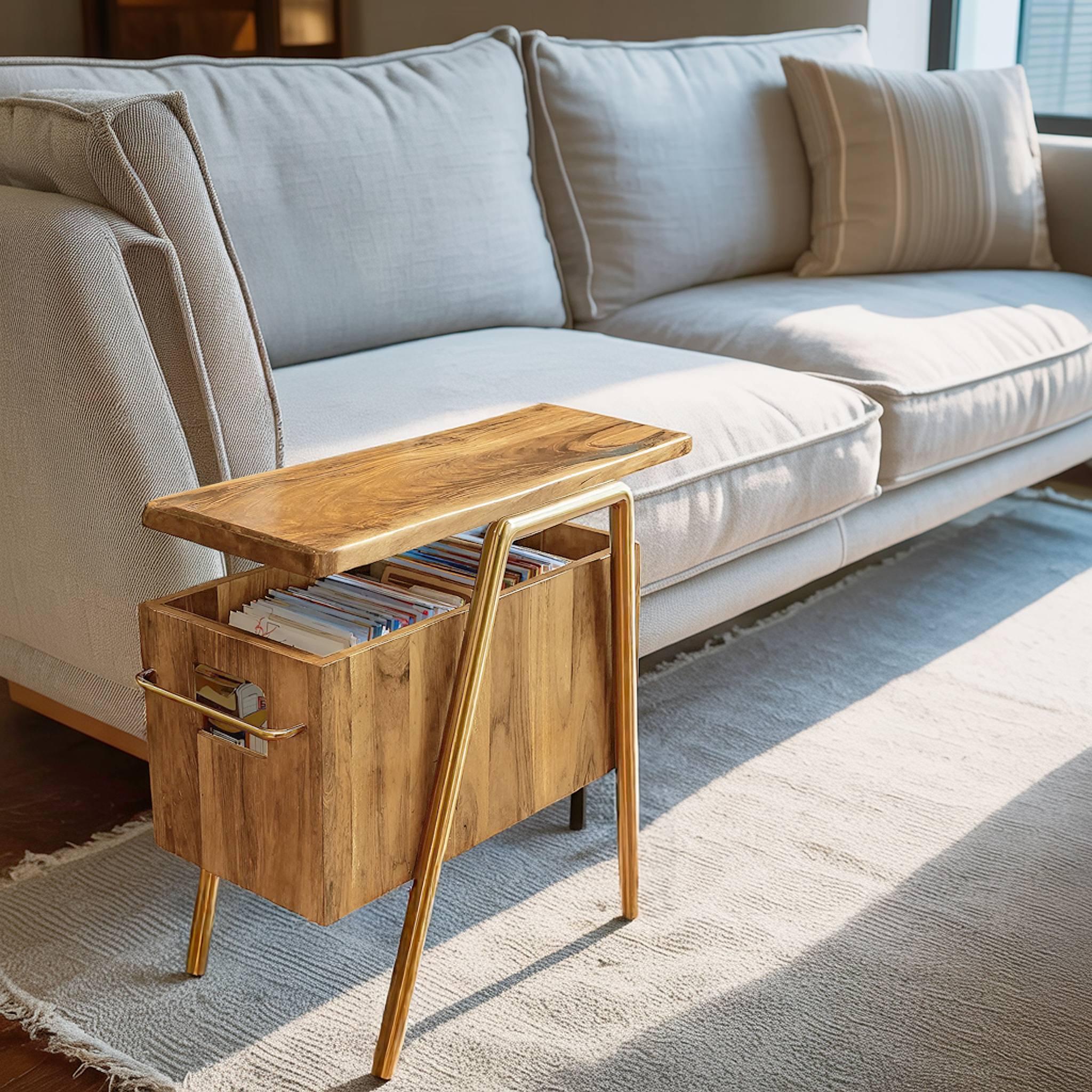 Handcrafted Wooden Side Table For Furniture Decoration