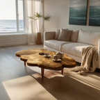 Farmhouse Solid Wood Abstract Coffee Table For Furniture Decor