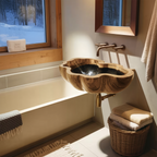Mid Century Wooden Vanity Sink For Bathroom Furniture Decor