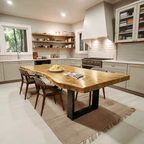 Furniture Decor Modern Solid Wood Dining Table Sleek Edge