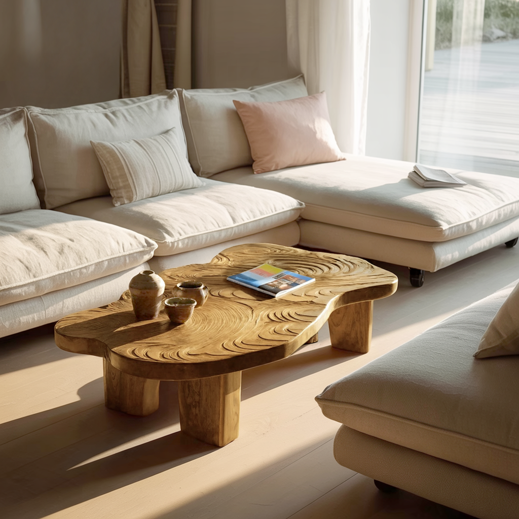Handcrafted Abstract Coffee Table For Entryway Design