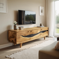Handcrafted Wooden Console For Living Room Setup