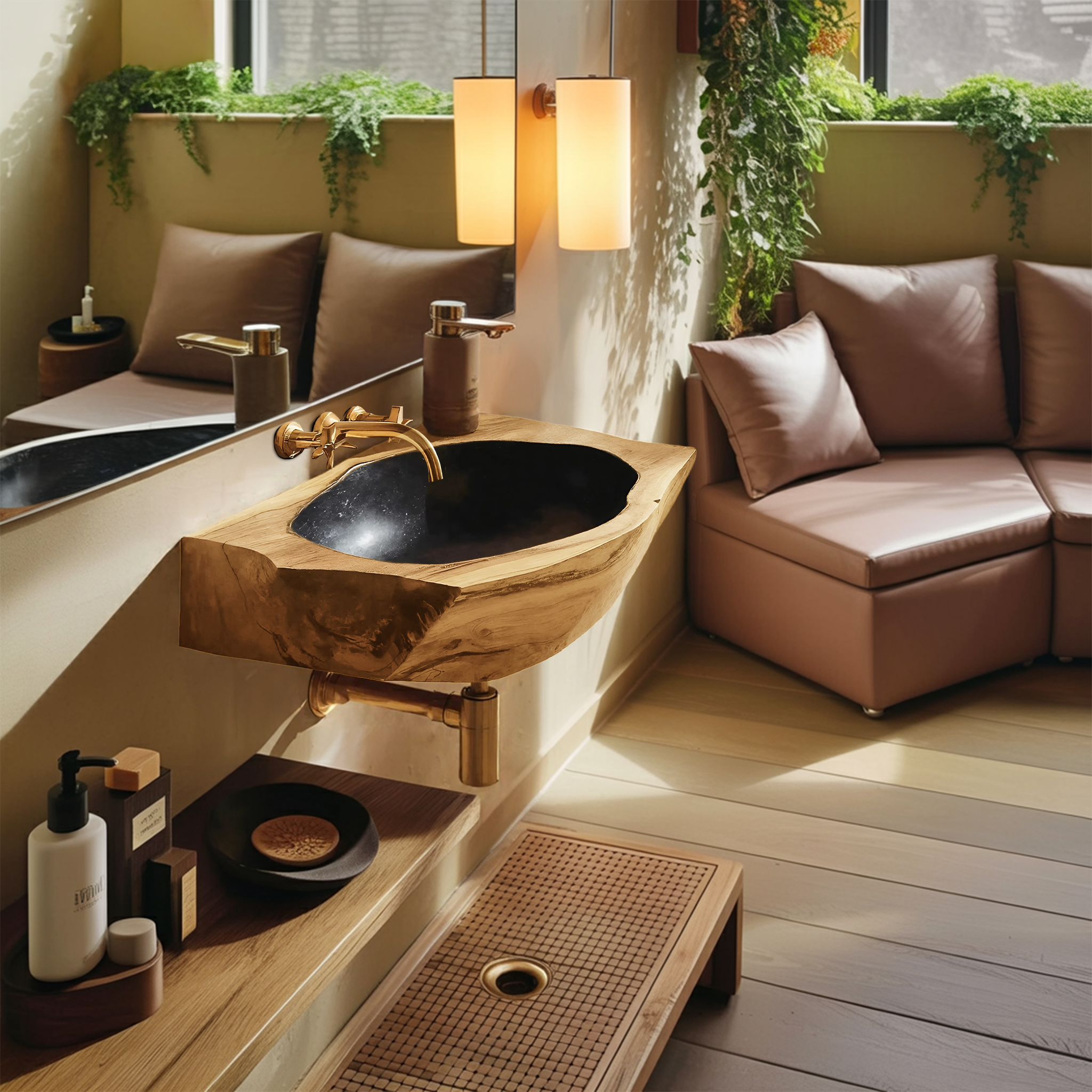 Farmhouse Solid Wood Vanity Sink For Timeless Bathroom Furniture Decor