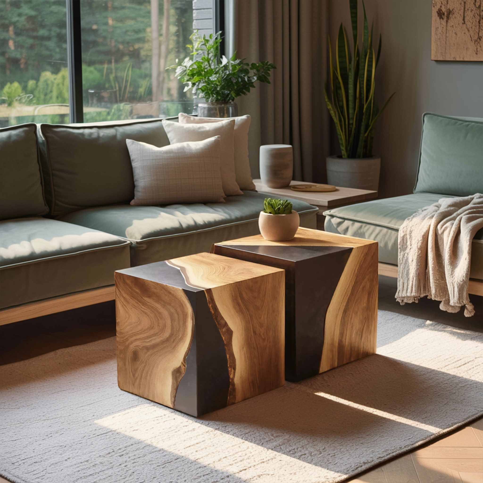 Farmhouse Low Coffee Table For Cozy Living Room Design