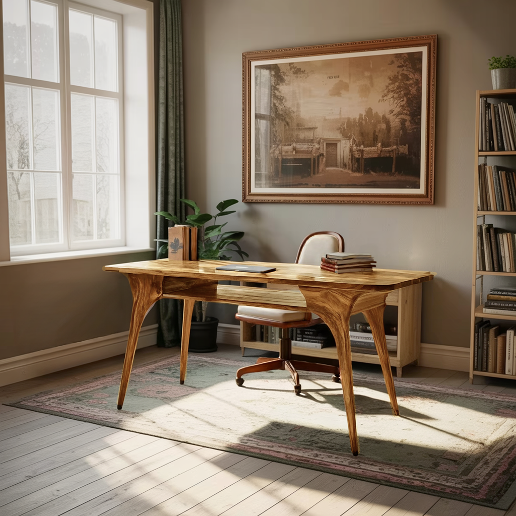Modern Solid Wood Desk For Living Room And Office Decor