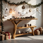 Mid Century Solid Wood Console Table For Living Room Christmas Decoration