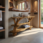 Modern Handcrafted Live Edge Bathroom Vanity For Elegant Bathroom Decor