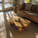 Mid Century Wooden Live Edge Table For Furniture Decor