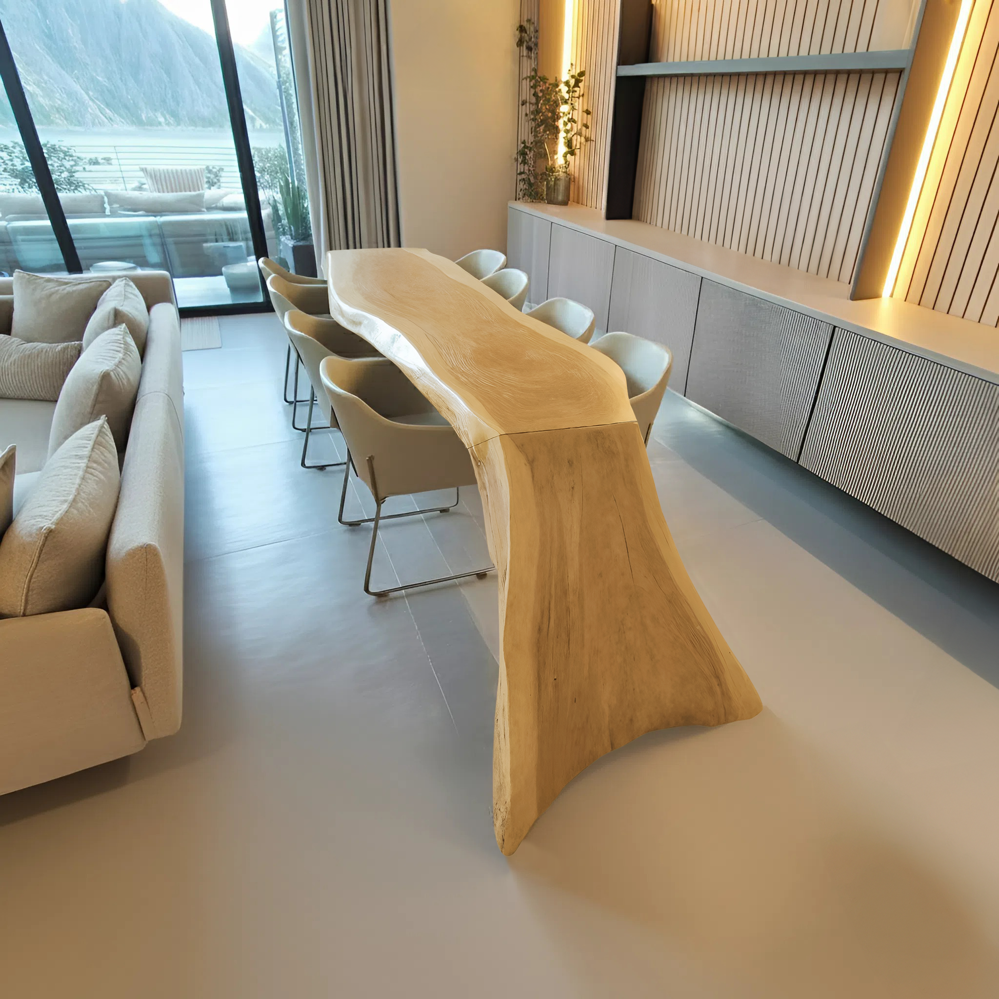 Modern Live Edge Dining Table For Kitchen
