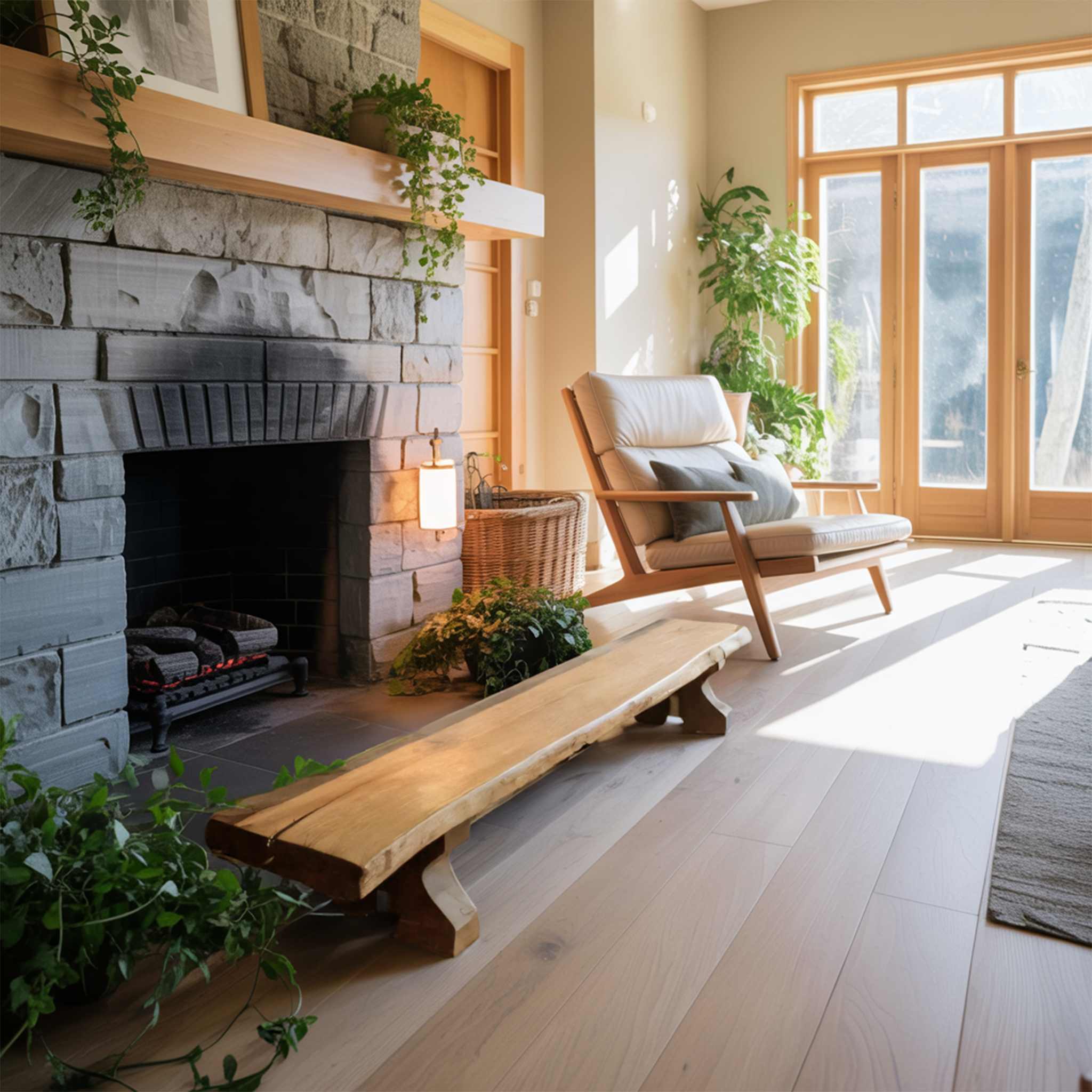Rustic Live Edge Wood Bench For Entryway Seating