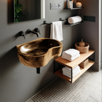 Mid Century Solid Wood Wash Basin For Elegant Bathroom Furniture Decor