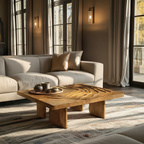 Modern Irregular Solid Wood Coffee Table For Furniture Decor