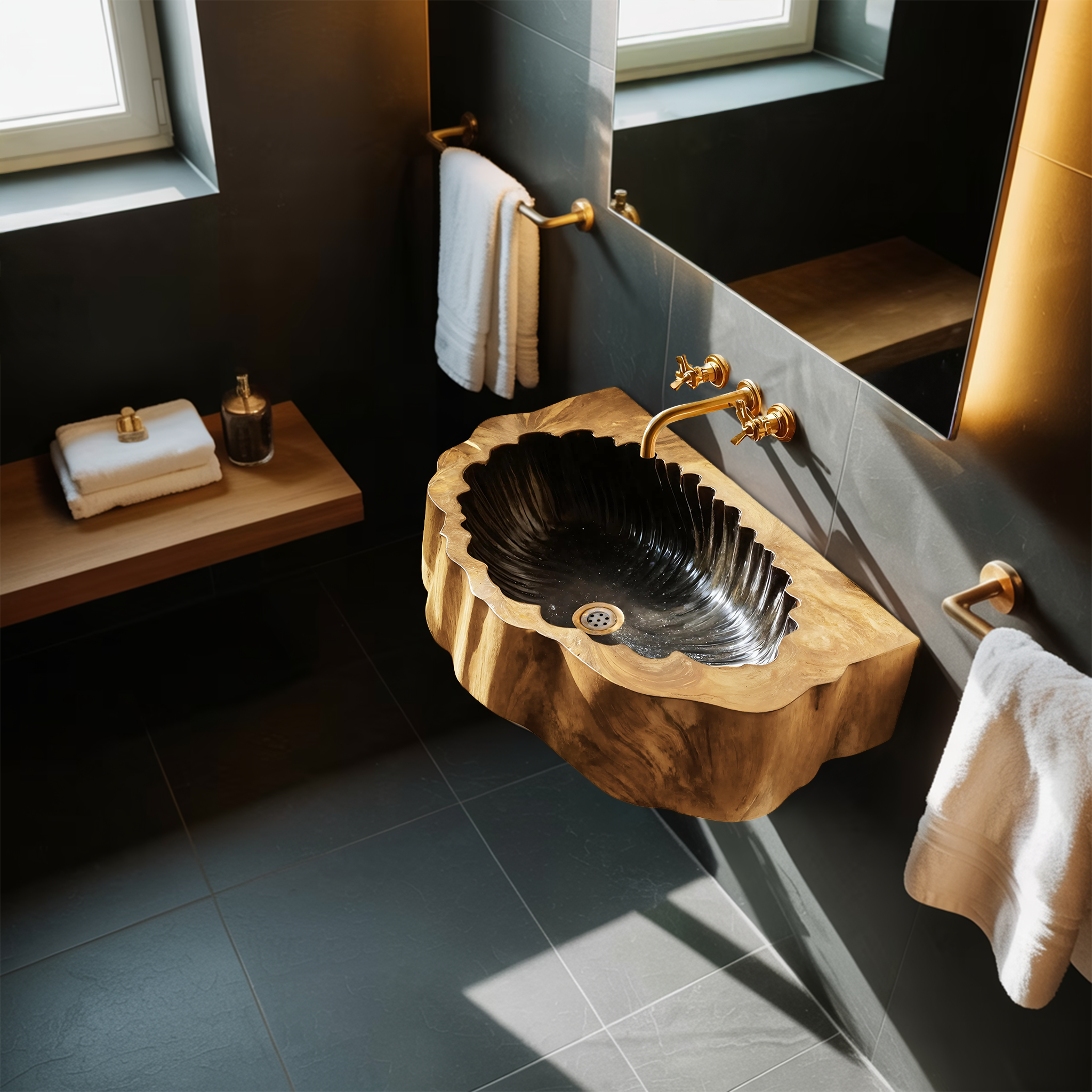 Farmhouse Solid Wood Vanity Sink For Cozy Bathroom Decor