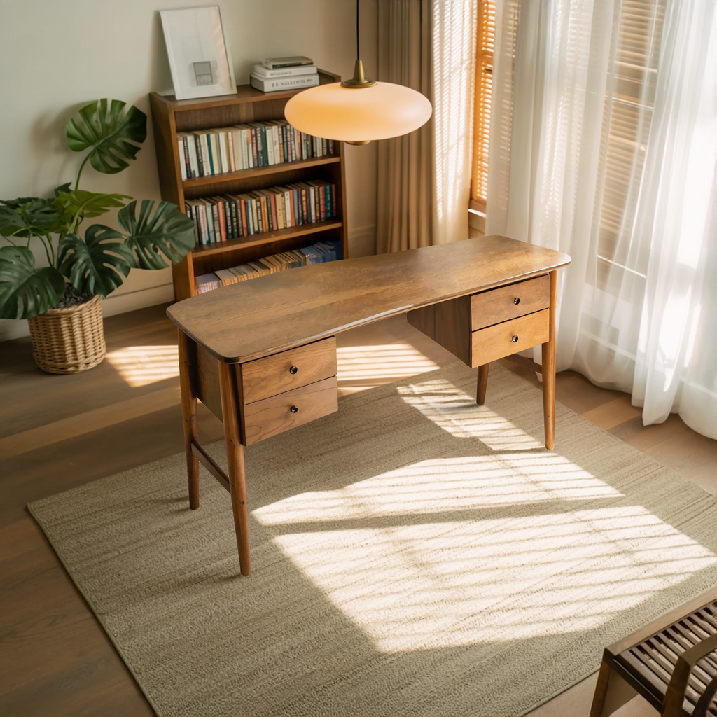 Mid Century Writing Desk For Bedroom Workspace Or Study Nook