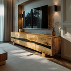 Mid Century Live Edge TV Cabinet For Living Room Design