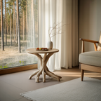 Rustic Wooden End Table For Entryway Design Functional Wall Display