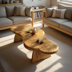 Mid Century Handcrafted Live Edge Coffee Table For Living Room