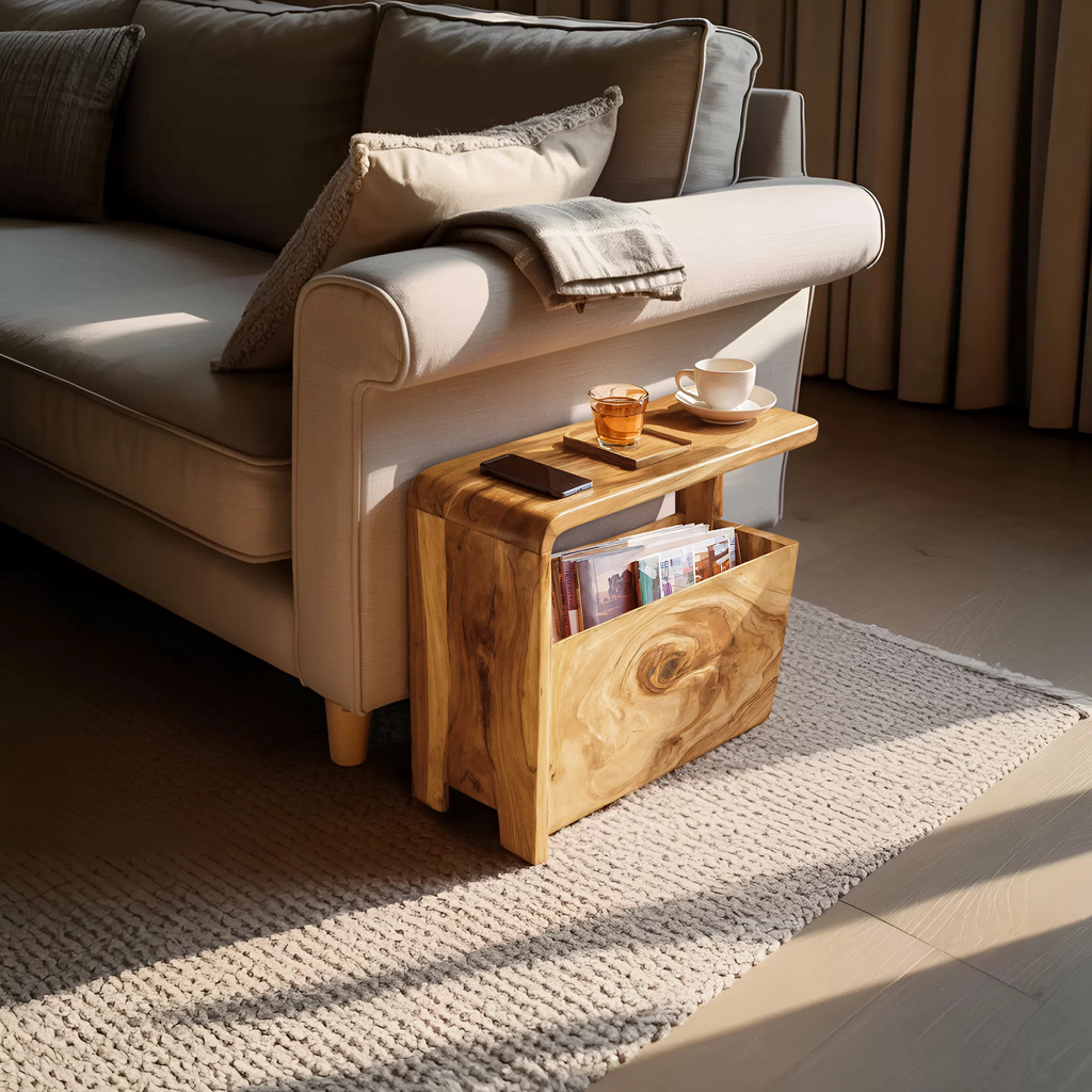 Handcrafted Live Edge Side Table For Elegant Furniture