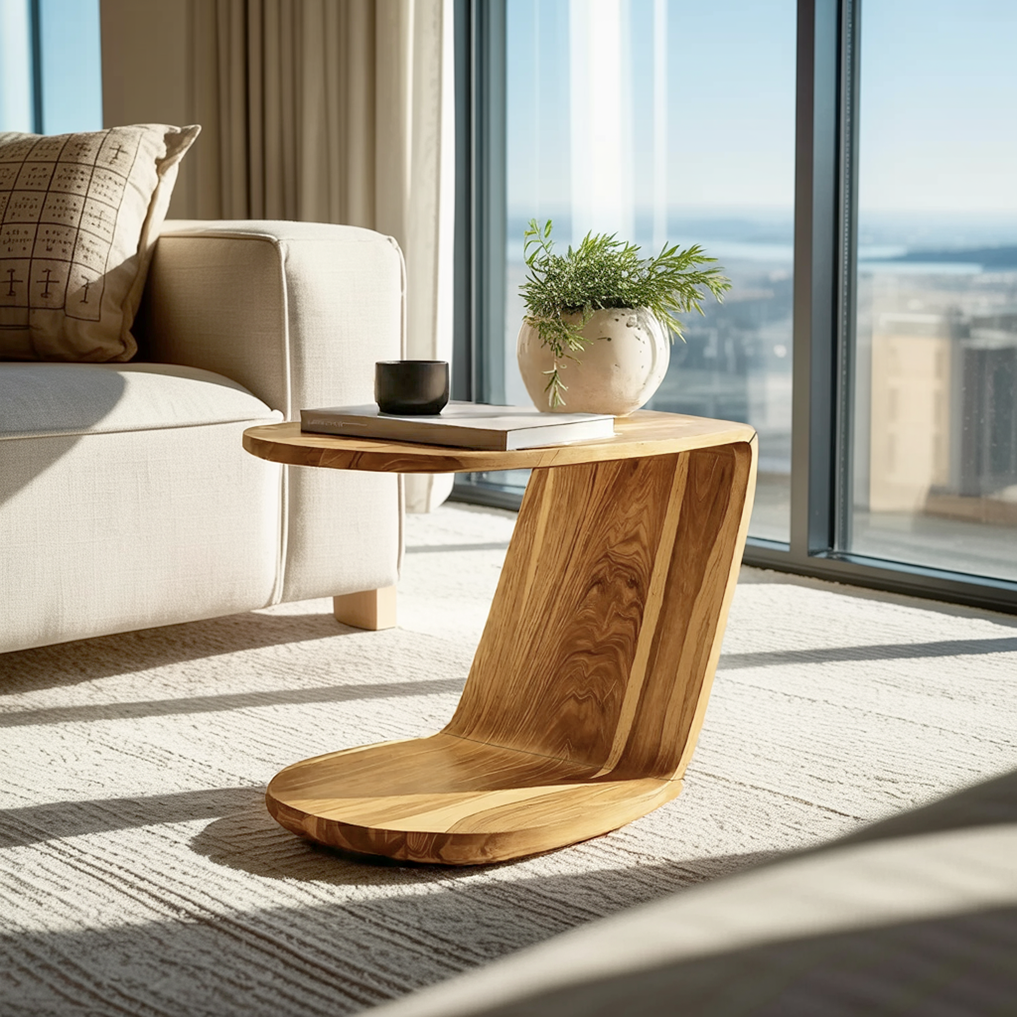 Handcrafted Live Edge Side Table For Furniture Collection