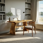 Farmhouse Live Edge Desk For Creative Studio And Office