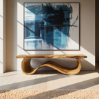 Organic Sculptural Bench For Entryway Decor