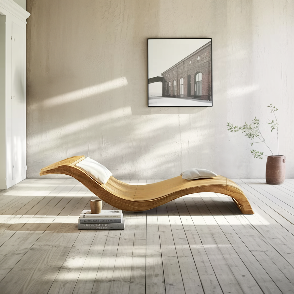 Mid Century Handcrafted Wooden Daybed For Living Room Furniture