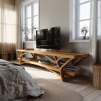 Farmhouse Solid Wood TV Console For Bedroom Furniture Design