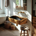 Handcrafted Wooden Vanity Sink For Bathroom Furniture Decor