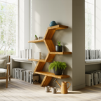 Modern Geometric Wall Shelf For Indoor Plants Display
