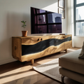 Modern Solid Wood TV Console For Minimalist Living Room