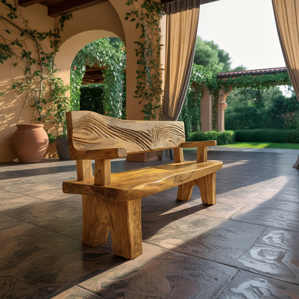 Handmade Rustic Wood Bench For Entryway Furniture